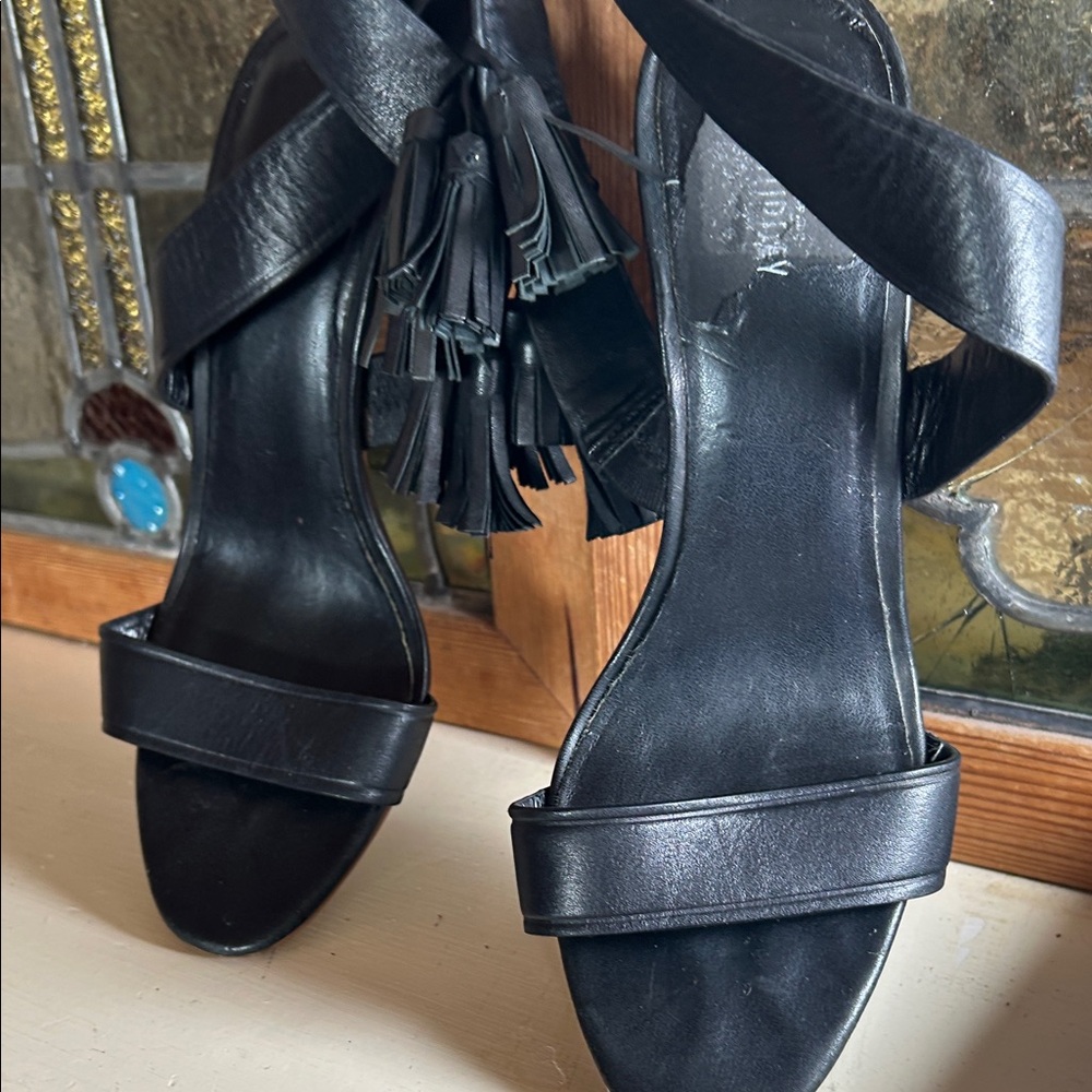 Kate Spade Black Tassel Sandals